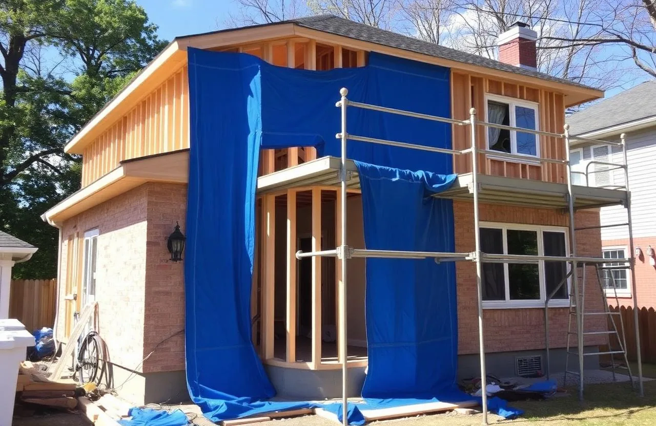 Stoney Creek bungalow mid second-storey addition construction